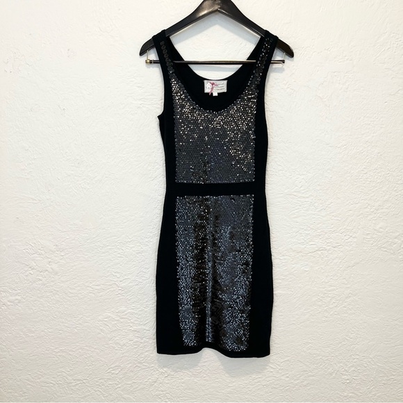 Yoana Baraschi Black Knit Dress Sequins XS Extra Small - Picture 2 of 11